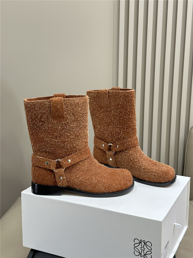 L0ew* women’s campo brushed suede biker boots