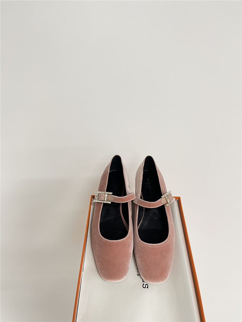 H**me5 jane ballet flats in bruyère velvet