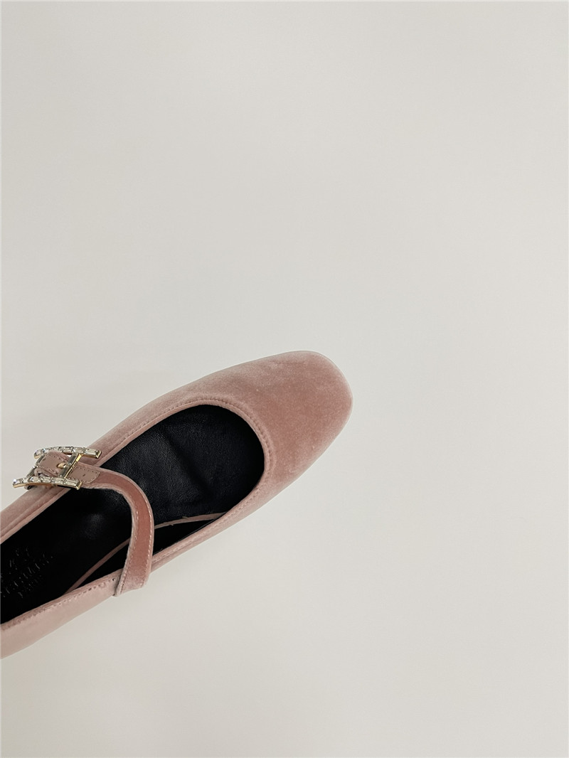 H**me5 jane ballet flats in bruyère velvet