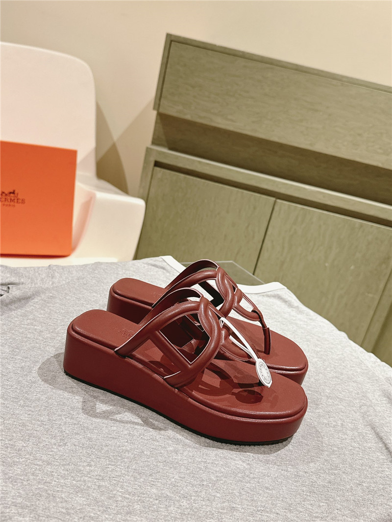 H**me5 gipsy sandal burgundy goatskin