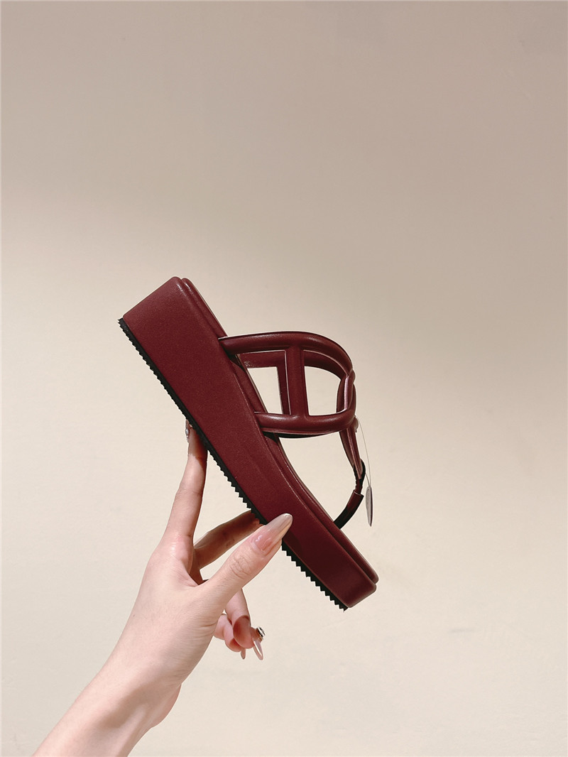 H**me5 gipsy sandal burgundy goatskin