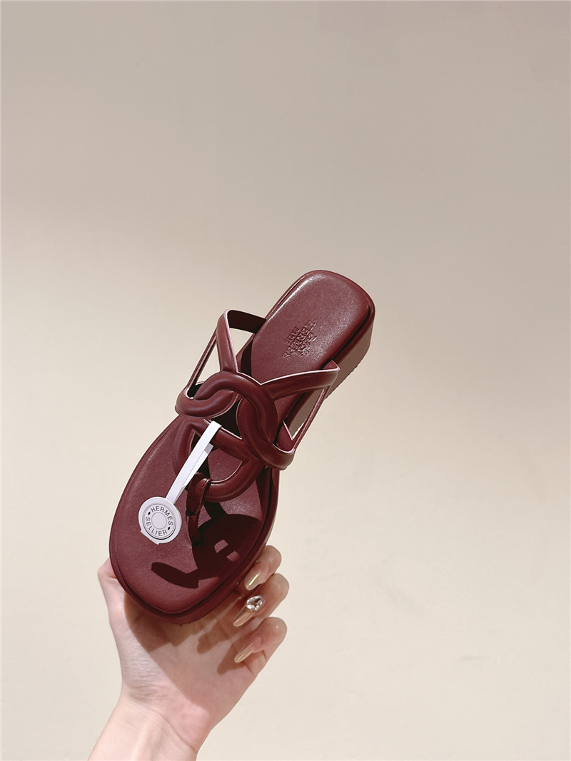 H**me5 gipsy sandal burgundy goatskin