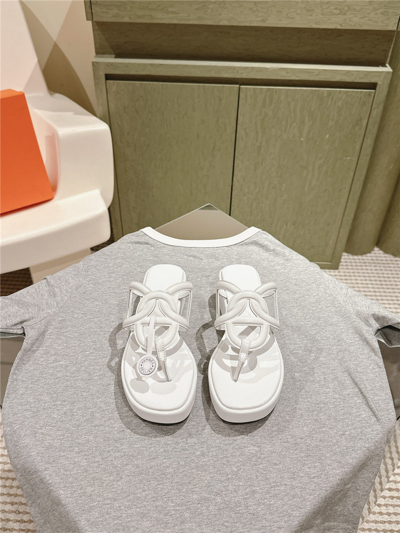 H**me5 gipsy sandal white goatskin