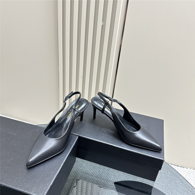 Sa1nt Lau*nt vendome slingback pumps in black calfskin