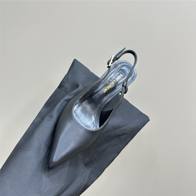 Sa1nt Lau*nt vendome slingback pumps in black calfskin