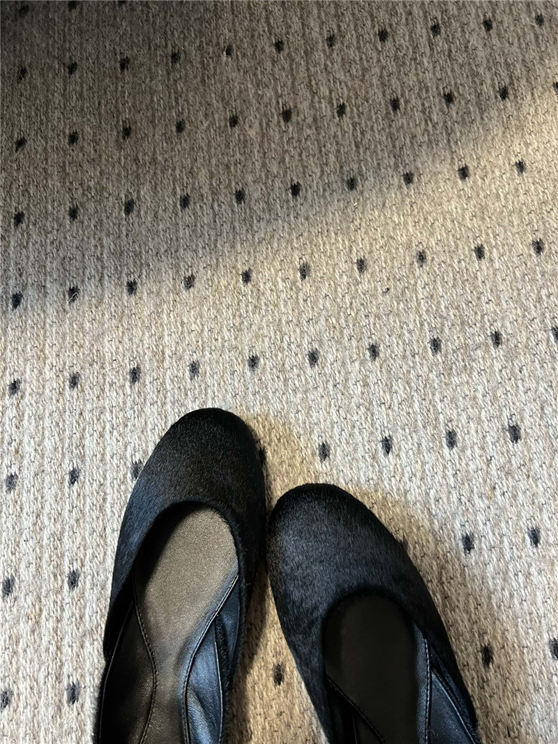 The R0w gemma ballet slipper black suede