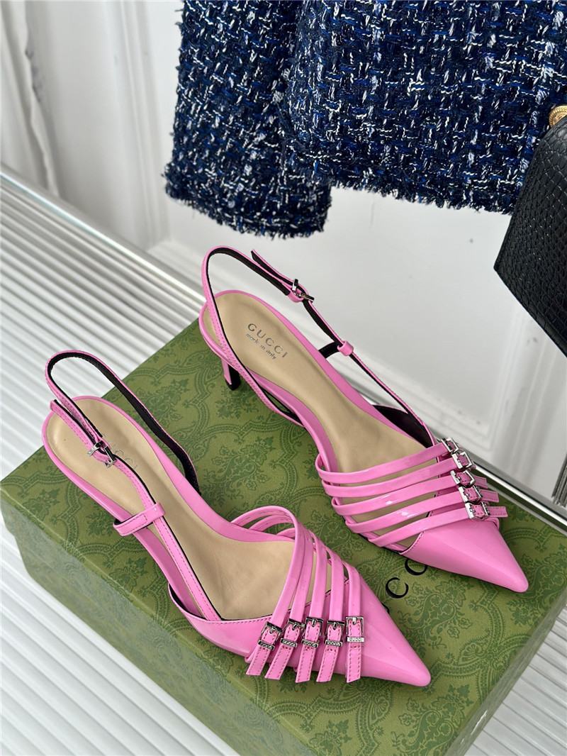Gvc*1 strappy slingback pump 65mm pink leather