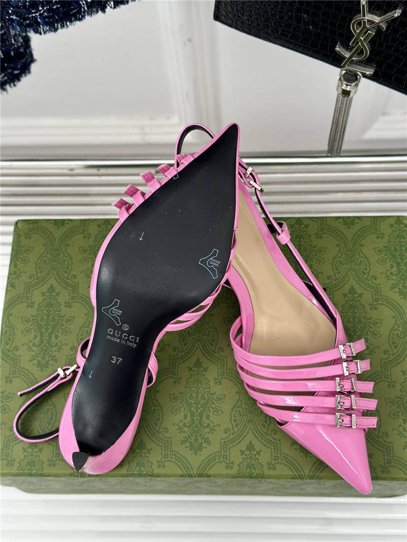 Gvc*1 strappy slingback pump 65mm pink leather