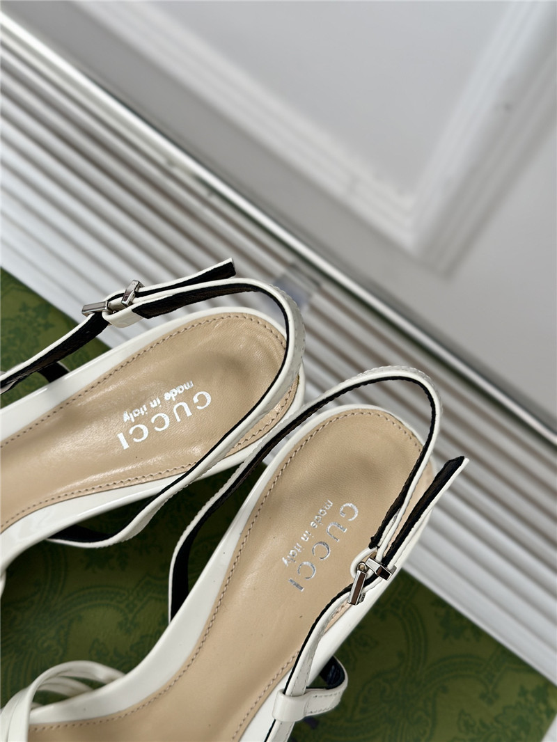 Gvc*1 strappy slingback pump 65mm ivory leather