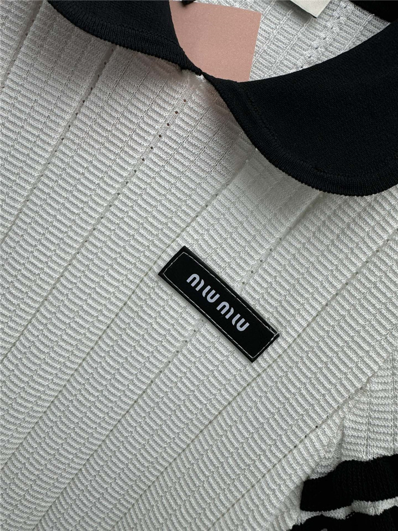 M1um1u polo short-sleeved knit top replica d&g clothing