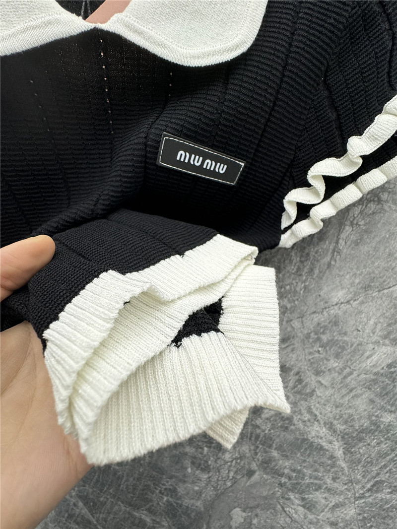 M1um1u polo short-sleeved knit top replica d&g clothing