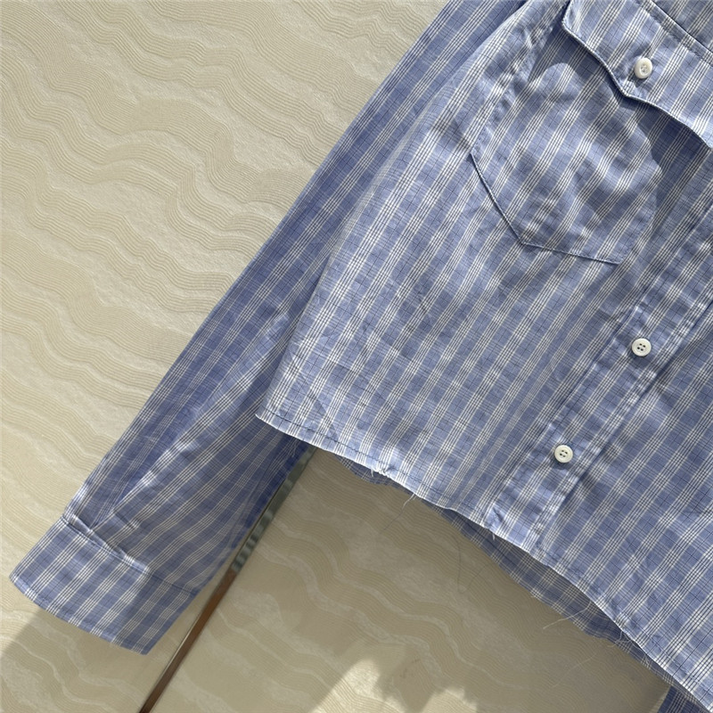 M1um1u temperament plaid shirt replica clothing sites