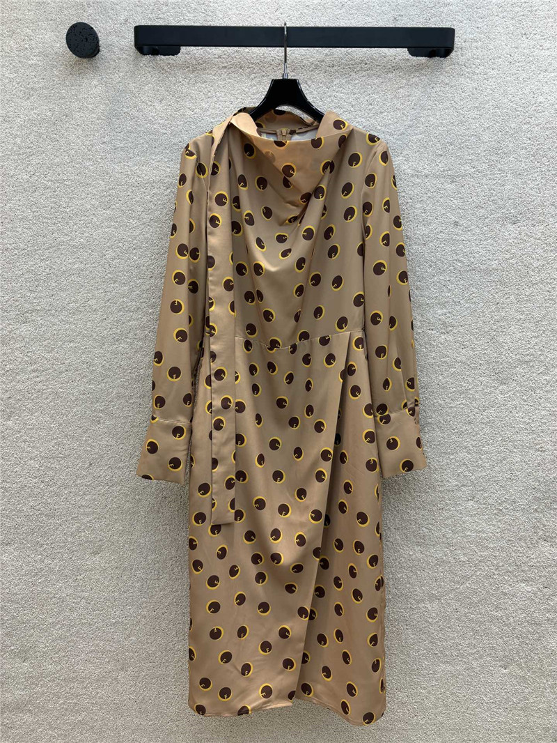 F**di ribbon polka dot slit dress replica clothing sites