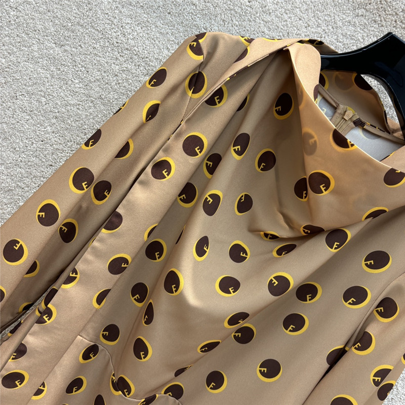 F**di ribbon polka dot slit dress replica clothing sites