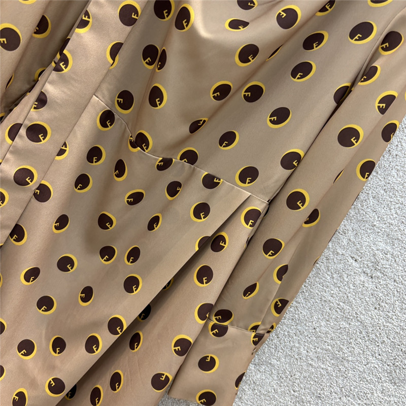 F**di ribbon polka dot slit dress replica clothing sites