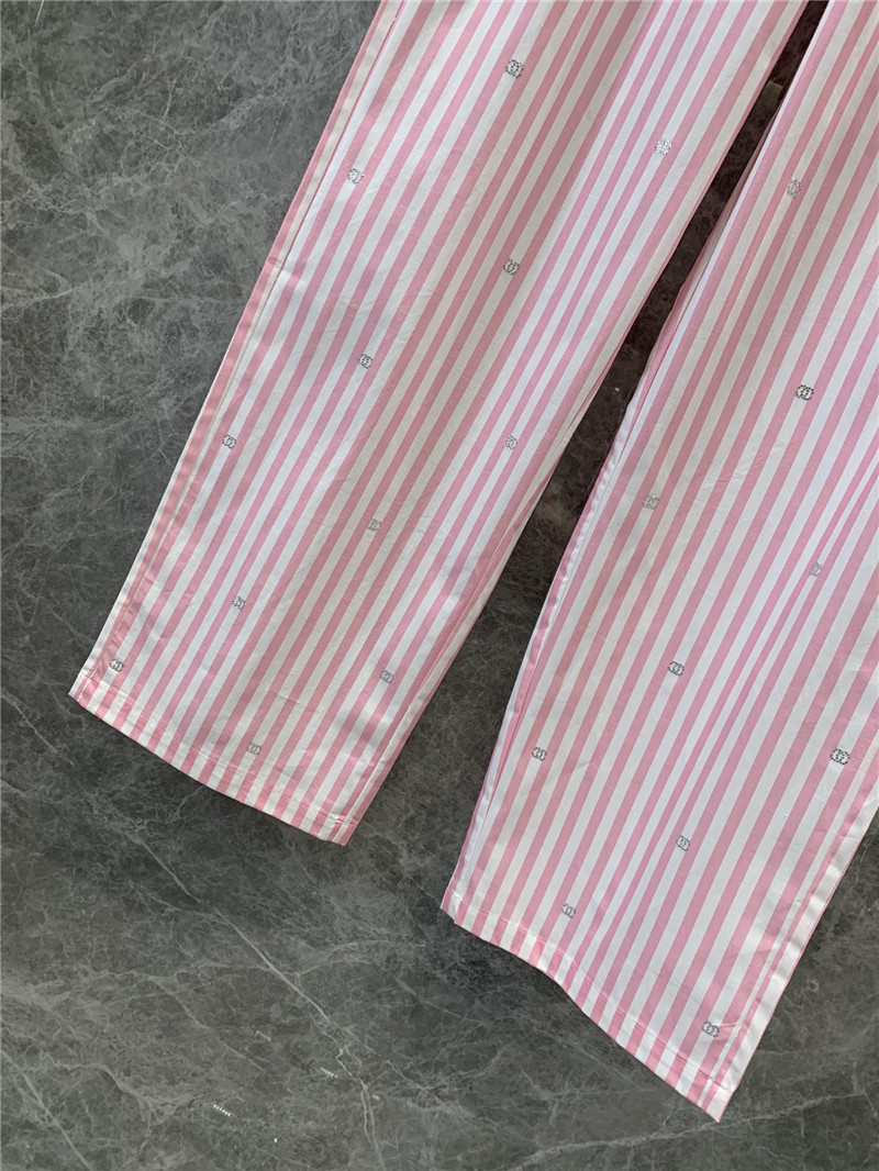 Ch**el striped wide-leg trousers replica clothes