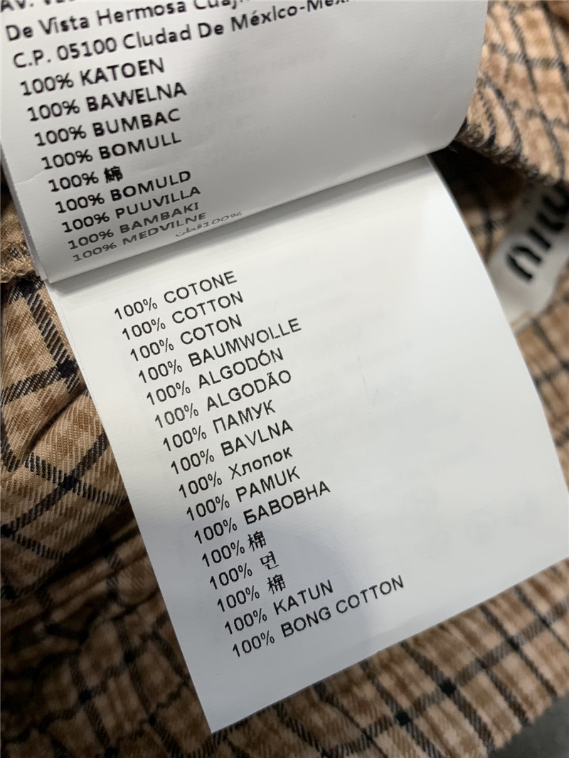 M1um1u elastic waist wide leg casual pants replica d&g clothing