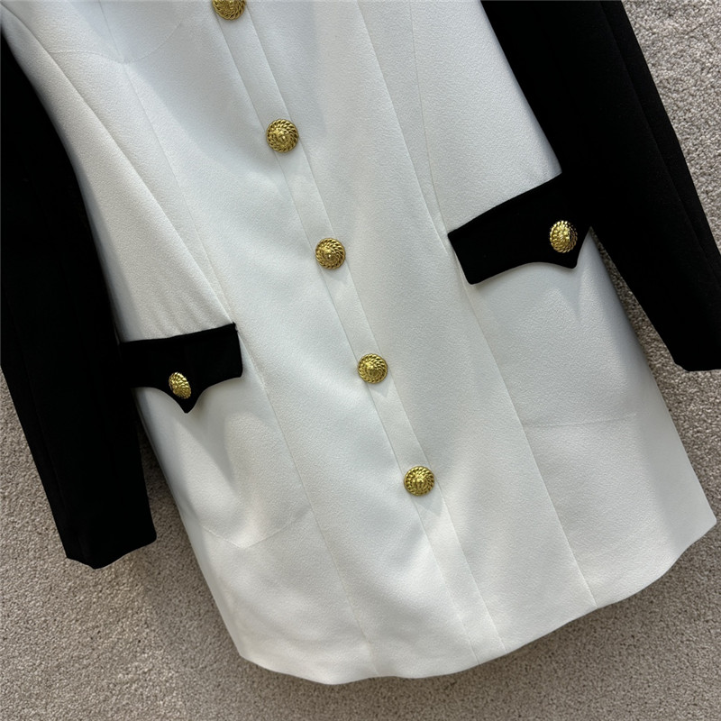 Balmain black and white contrast dress replicas clothes