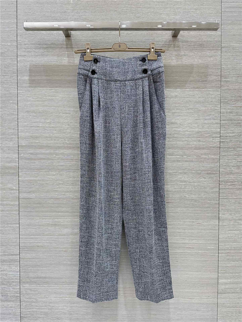 L0r0 P1ana linen blend tapered trousers replica clothing sites