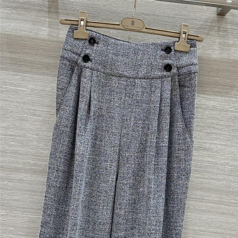 L0r0 P1ana linen blend tapered trousers replica clothing sites