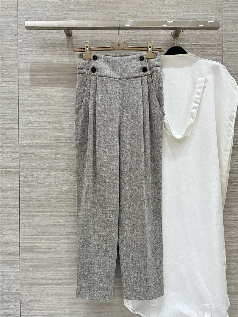 L0r0 P1ana linen blend tapered trousers replica clothing sites