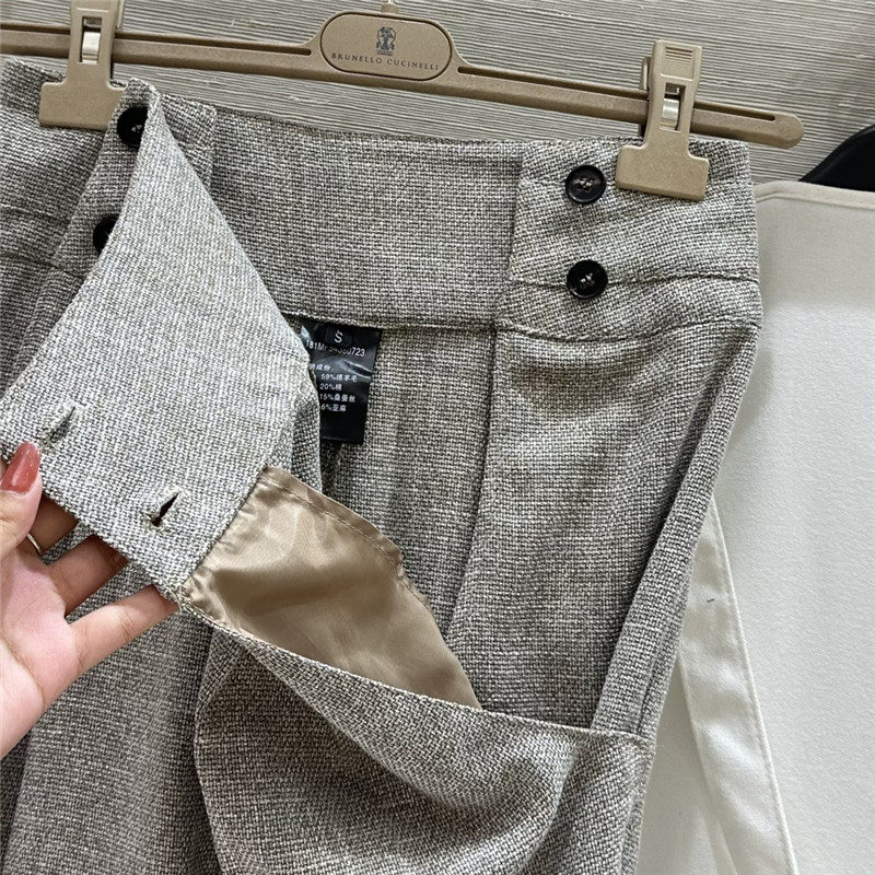 L0r0 P1ana linen blend tapered trousers replica clothing sites