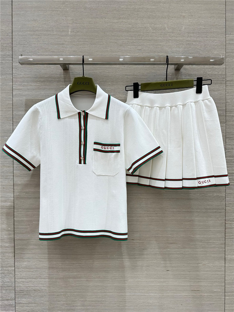 Gvc*1 polo collar small top + skirt set replica designer clothing websites