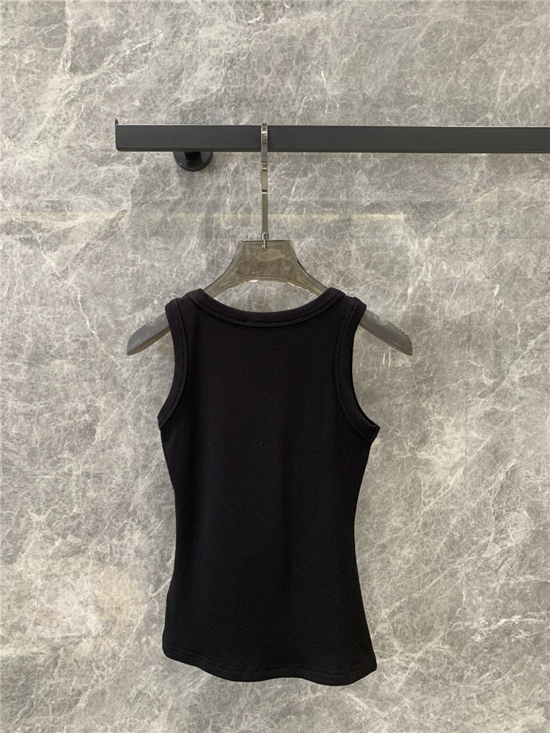 M1um1u beaded flower slim fit vest replicas clothes