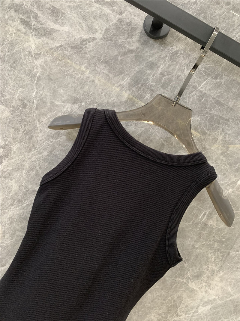 M1um1u beaded flower slim fit vest replicas clothes