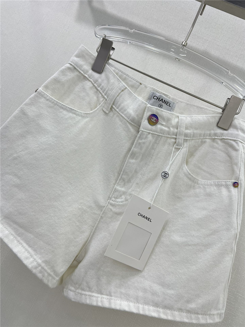 Ch**el high waist denim shorts replicas clothes