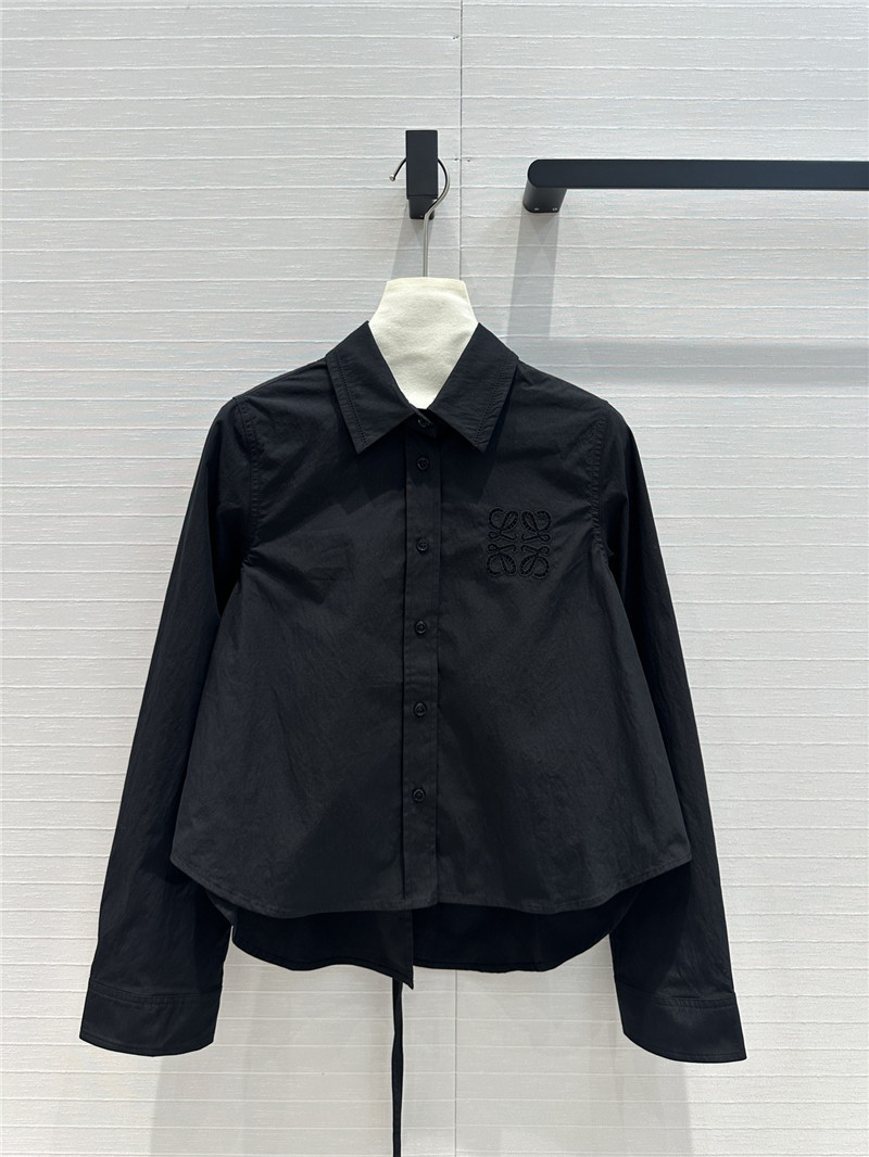 L0ew* lightweight textured cotton poplin shirt replica clothes