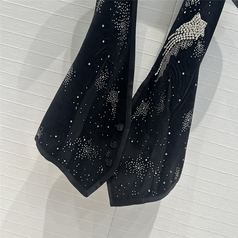 d10r hot D1am0nd velvet halter neck vest replica clothing