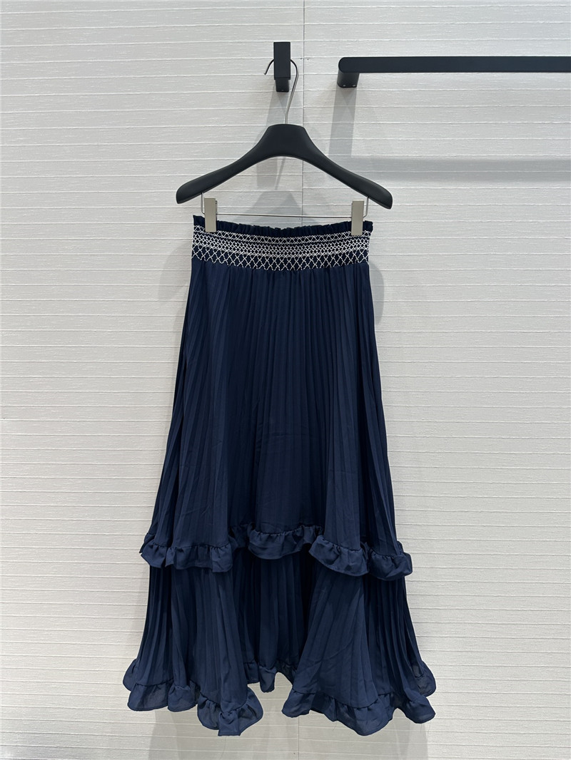 l0vis Vvtt0n lv layered pleated skirt replica d&g clothing