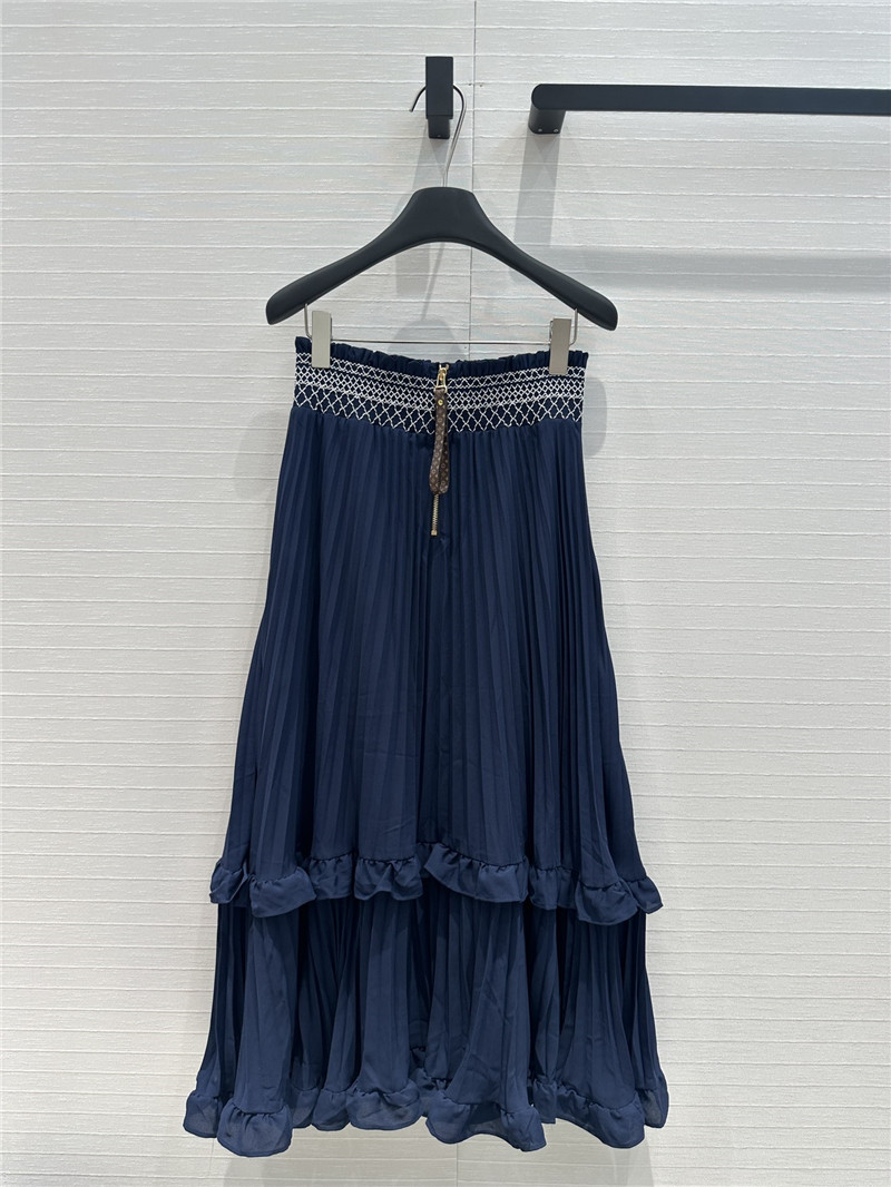 l0vis Vvtt0n lv layered pleated skirt replica d&g clothing