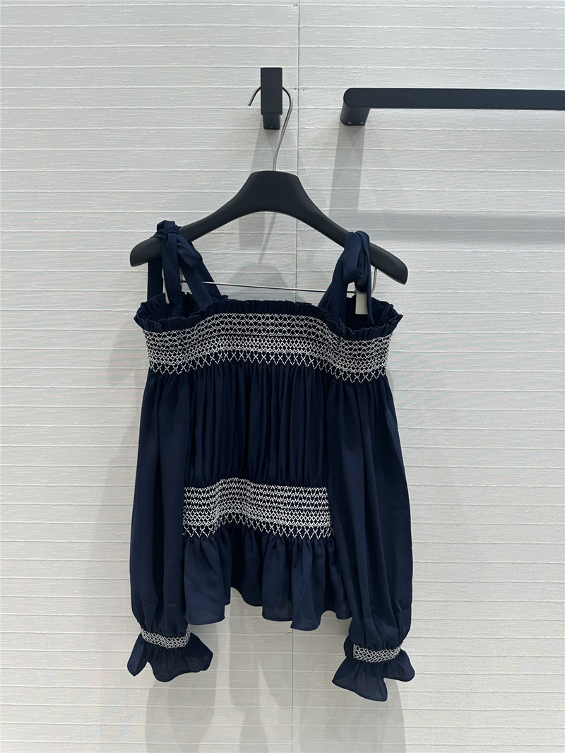 l0vis Vvtt0n lv one-shoulder tie flowing shirt replicas clothes