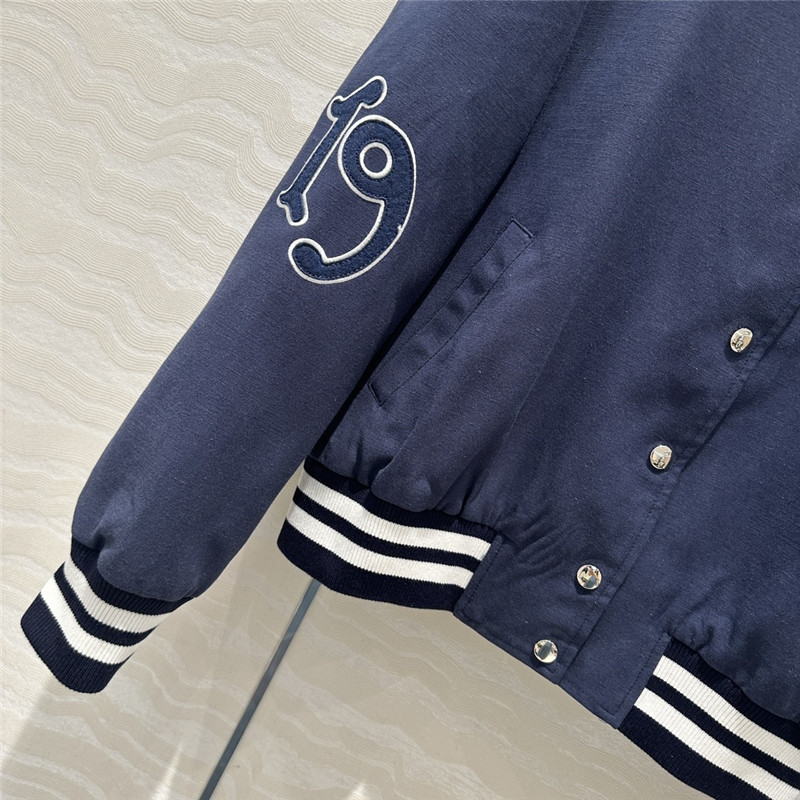 Pra*a ribbed baseball jacket replica clothing sites