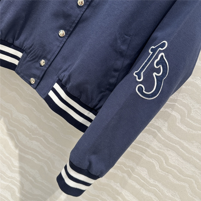 Pra*a ribbed baseball jacket replica clothing sites