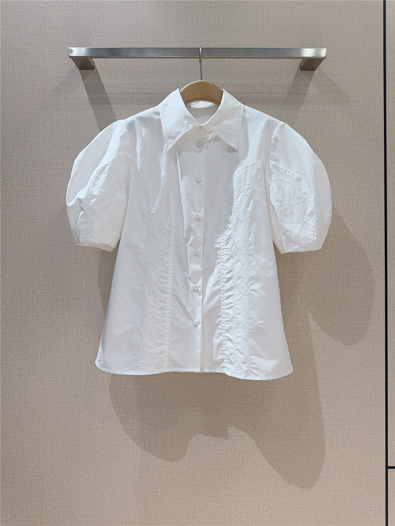Chloé puff sleeve lapel shirt replica d&g clothing