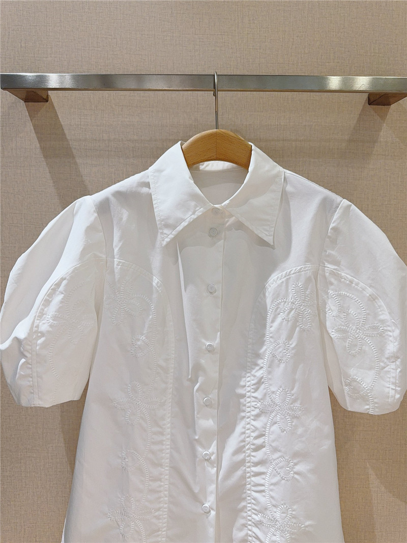Chloé puff sleeve lapel shirt replica d&g clothing