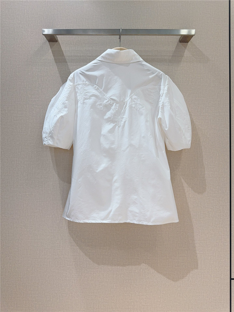 Chloé puff sleeve lapel shirt replica d&g clothing