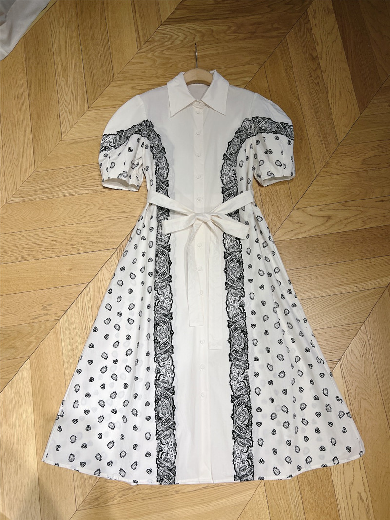 Chloé puff sleeve lapel dress replica designer clothes