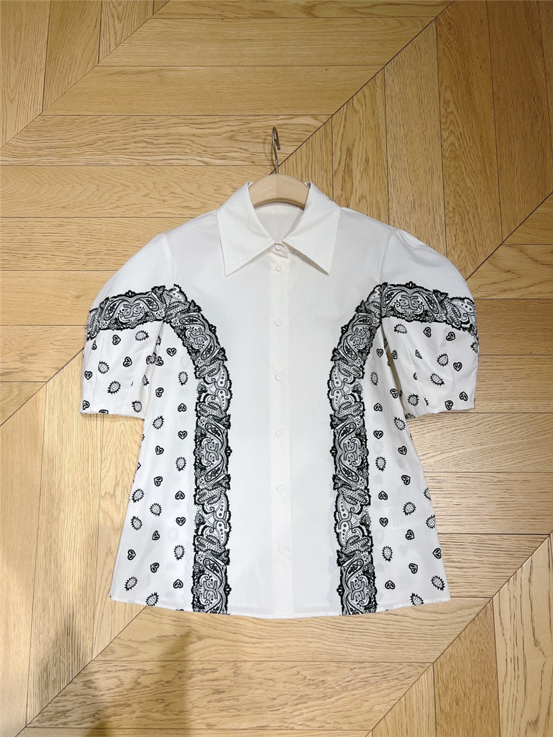 Chloé puff sleeve lapel shirt replica designer clothes