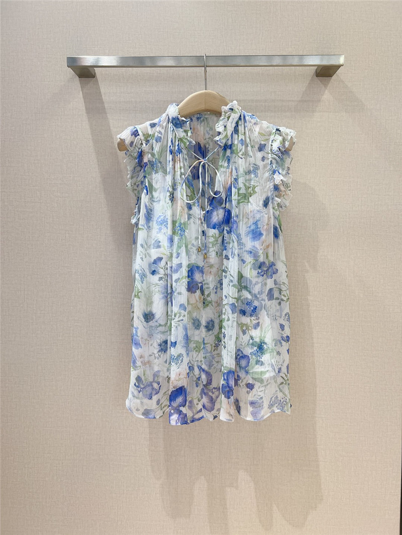 zimm floral print sleeveless shirt replica d&g clothing