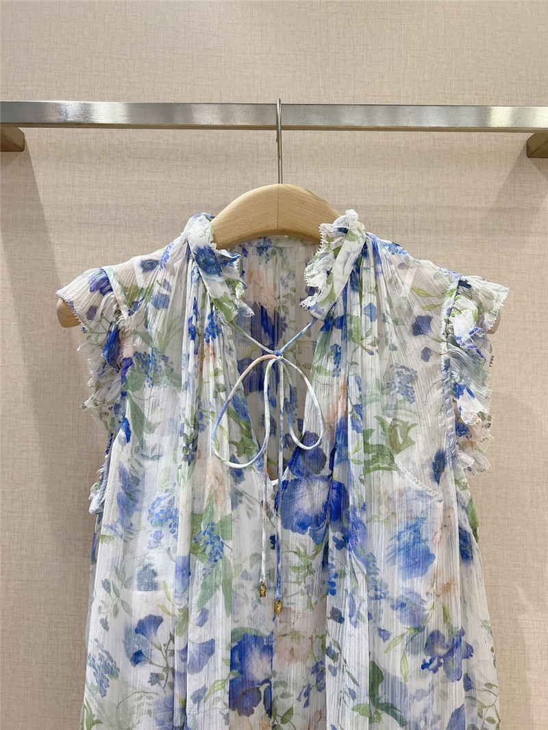 zimm floral print sleeveless shirt replica d&g clothing