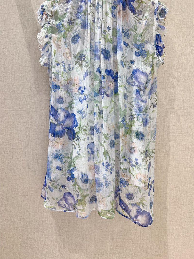 zimm floral print sleeveless shirt replica d&g clothing