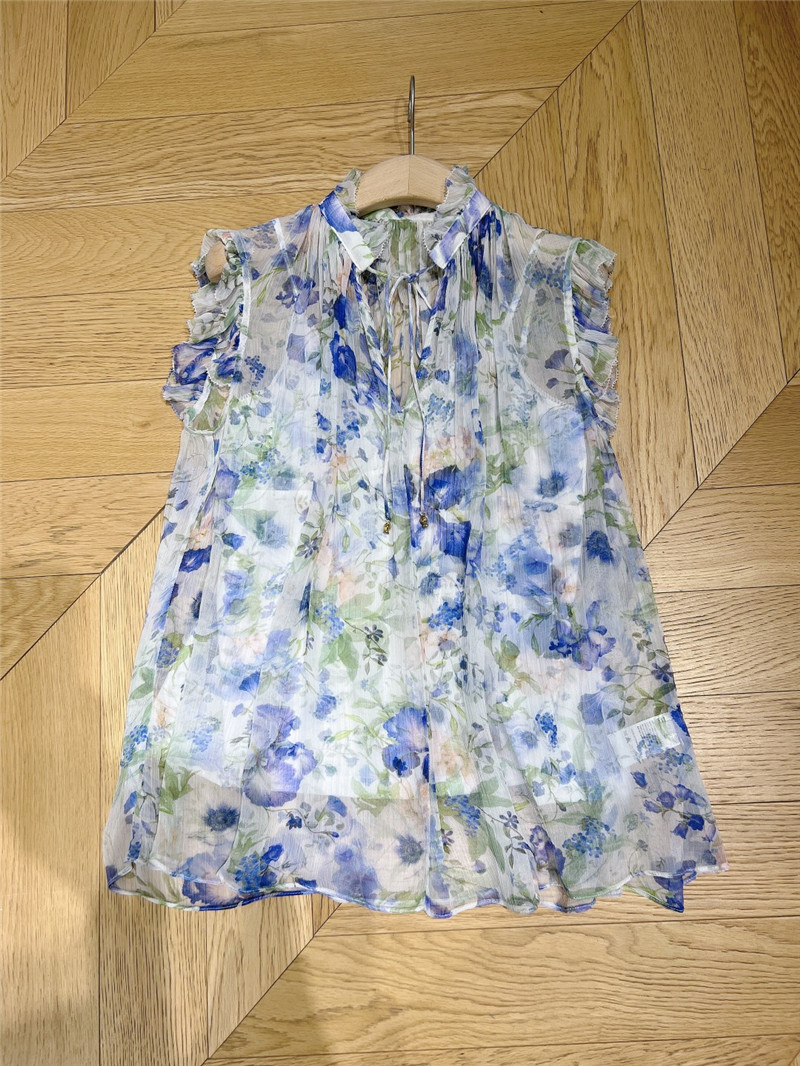 zimm floral print sleeveless shirt replica d&g clothing