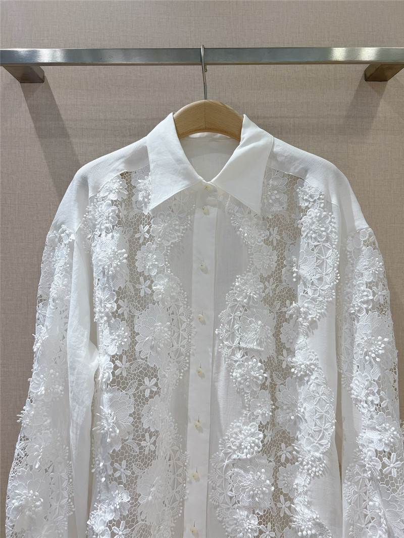 zimm lace flower style long sleeve shirt replica designer clothes