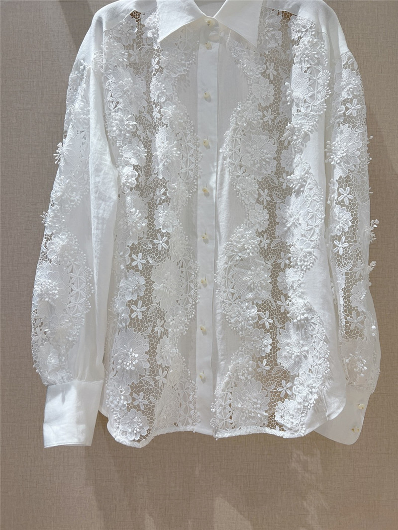 zimm lace flower style long sleeve shirt replica designer clothes