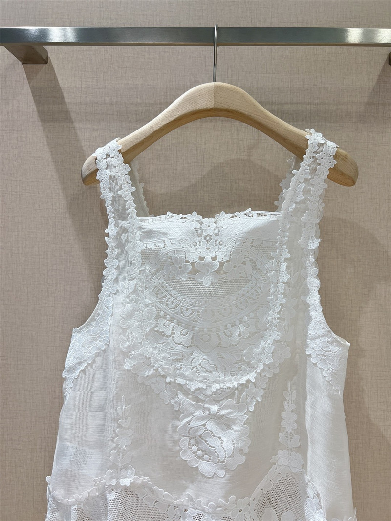 Zimm lace panelled sleeveless vest replica clothing