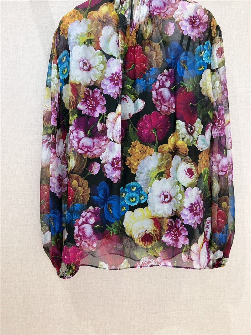 Dolce & Gabbana d&g bow flower shirt replica clothes